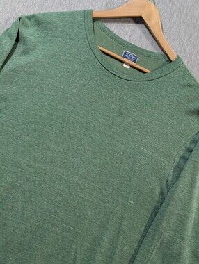 J. Crew Vintage Fleece Sweater Men's XL Green Crewneck Pullover